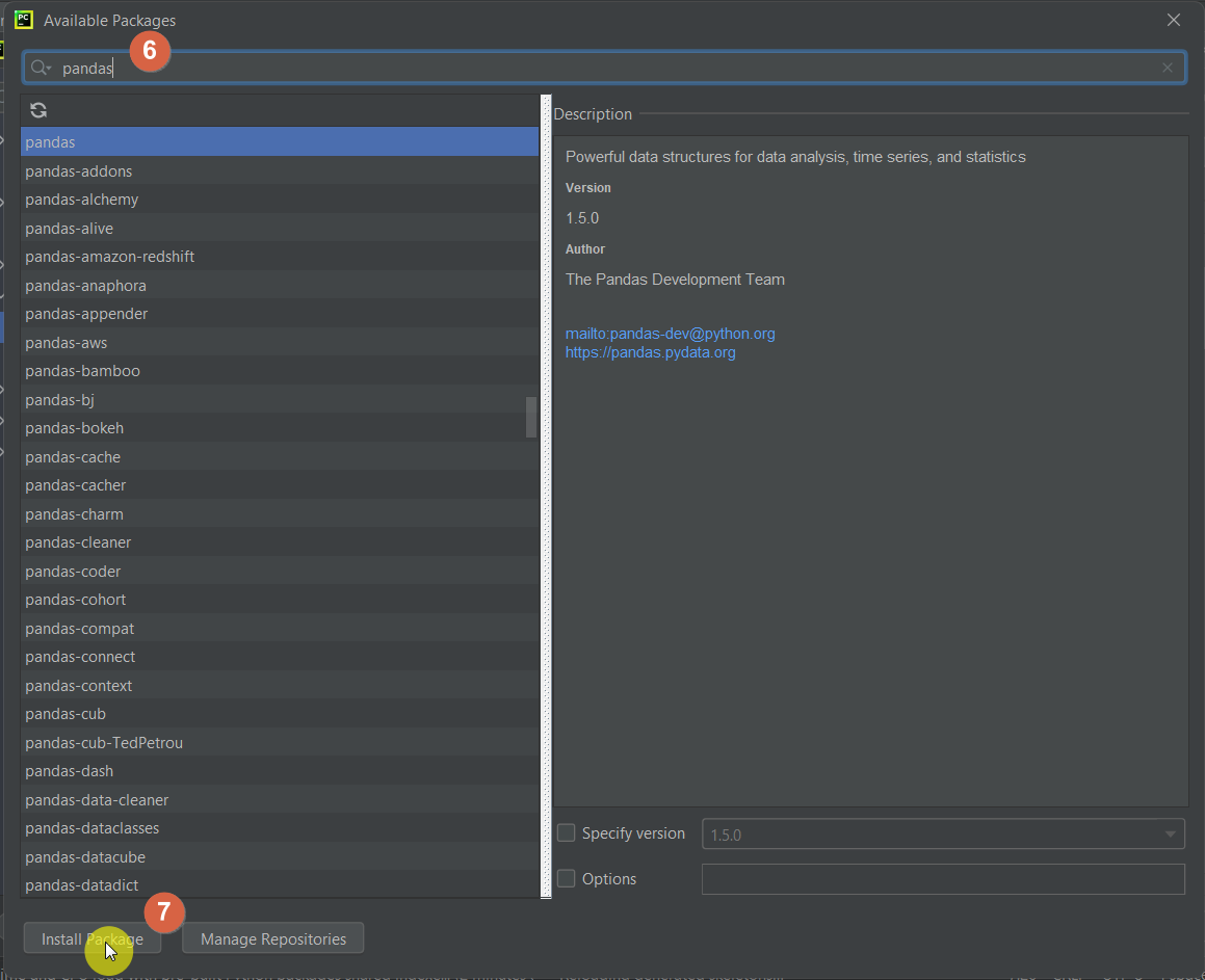 install-pandas-in-pycharm-delft-stack